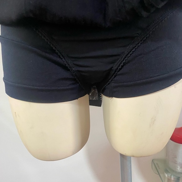 NWT .. Free People Black Tie Front Ruched Bodysuit - Picture 4 of 16